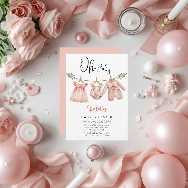 Invitación Personalizada para Fiesta de Bebé Niña (Subido por el creador)