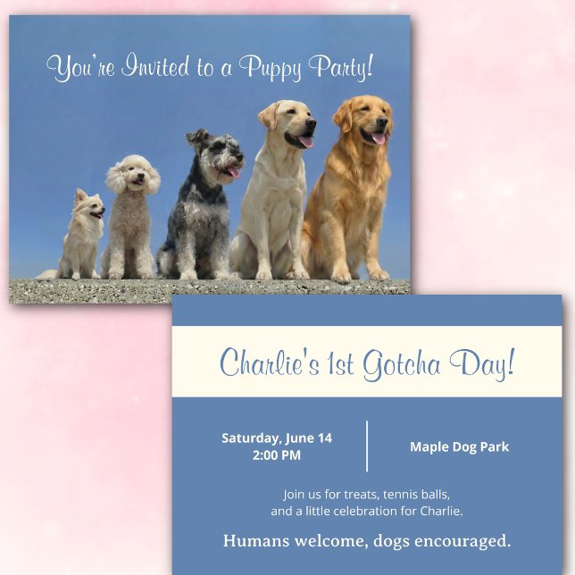 Invitación personalizada para fiesta de cachorros  (Subido por el creador)