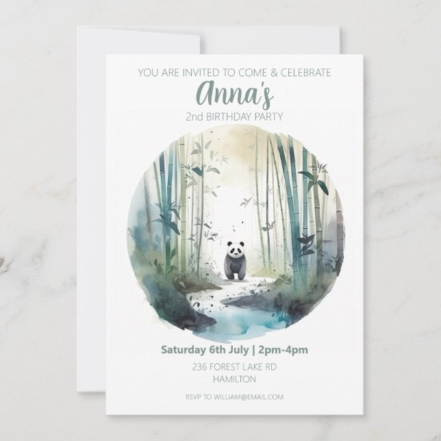 Invitación personalizada para fiesta de cumpleaños (Anverso)