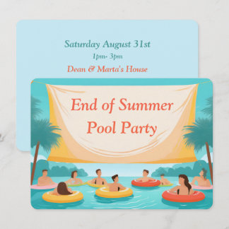 Invitación personalizada para fiesta de fin de ver