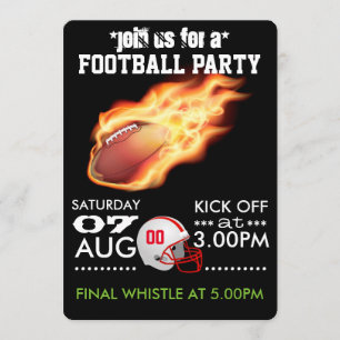 Invitación personalizada para fiesta de fútbol ame