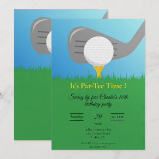 Invitación Personalizada para Fiesta de Golf Impri