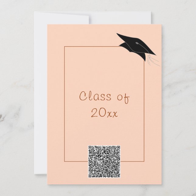 Invitación personalizada para fiesta de graduación (Reverso)