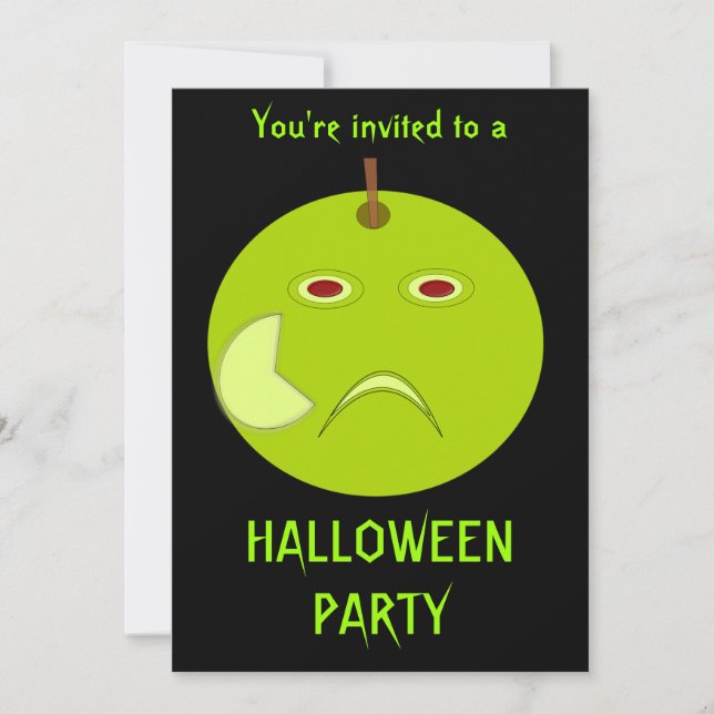 Invitación personalizada para fiesta de Halloween  (Anverso)