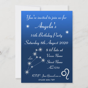 Invitación personalizada para fiesta de la galaxia