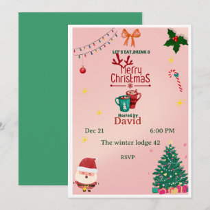 Invitación personalizada para fiesta de Navidad