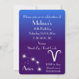 Invitación personalizada para fiesta de Sagitario