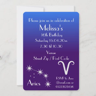 Invitación personalizada para fiesta de Sagitario 