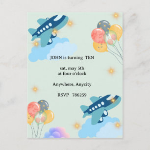 Invitación personalizada para fiesta infantil con