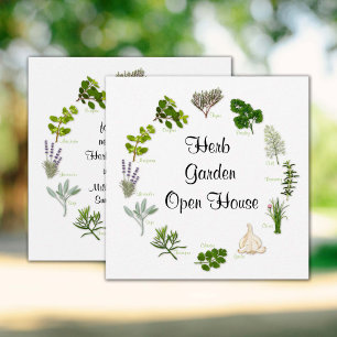 Invitación personalizada para jardín de hierbas