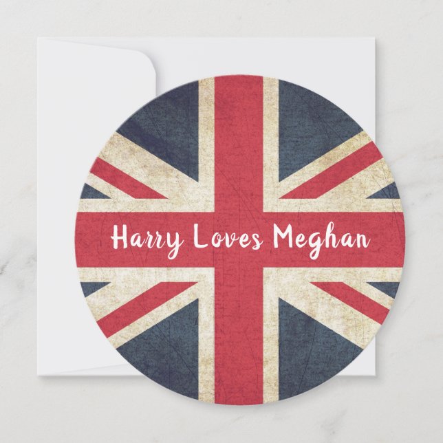 Invitación personalizada para la boda real de Harr (Anverso)
