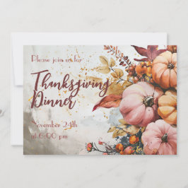 Invitación personalizada para la cena de Acción de