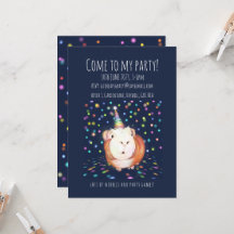 Invitación personalizada para la fiesta de cobayas