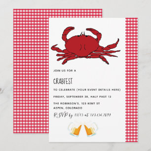 invitación personalizada para la fiesta de Crabfes