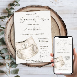 Invitación personalizada para la fiesta de pañales