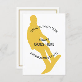 Invitación personalizada para la fiesta de Snowboa