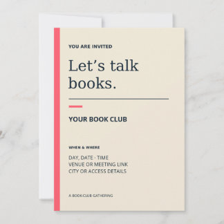 Invitación personalizada para la reunión del club