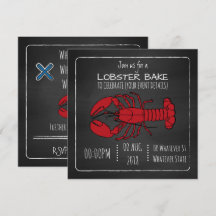invitación personalizada para langosta al horno/he