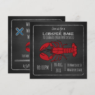 invitación personalizada para langosta al horno/he
