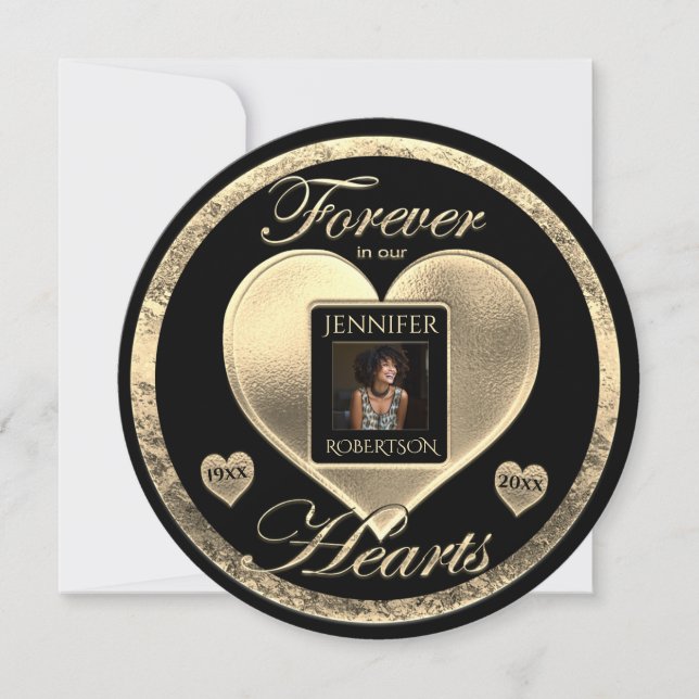Invitación personalizada para memorial con foto (Anverso)