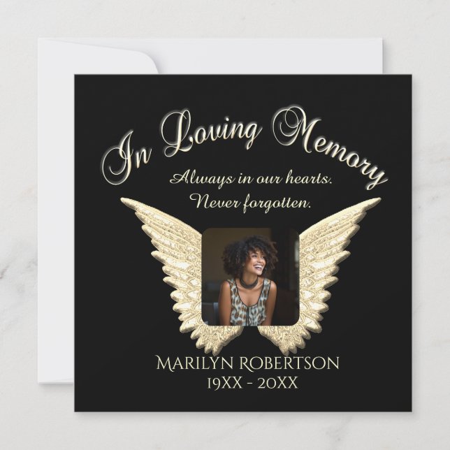 Invitación personalizada para memorial con foto (Anverso)
