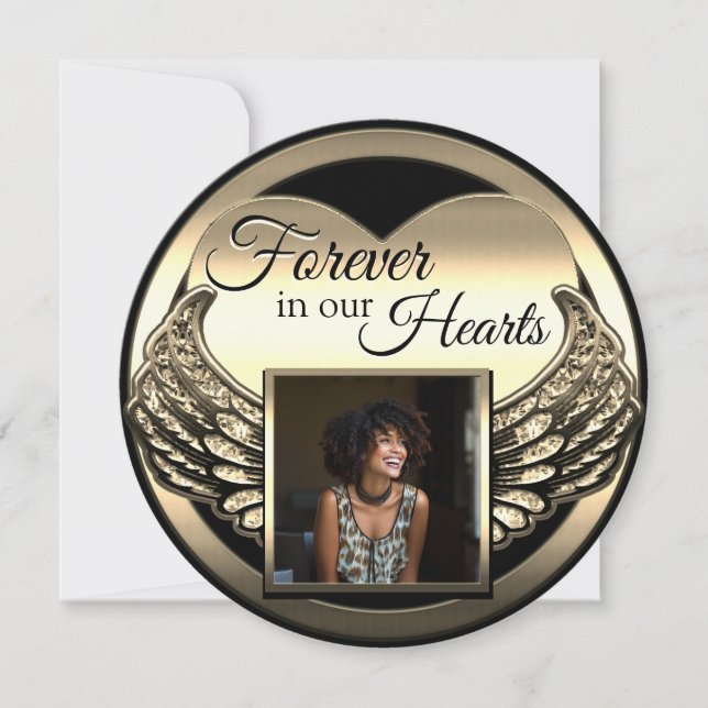 Invitación personalizada para memorial con foto (Anverso)