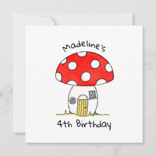 Invitación personalizada para niños en toadstool