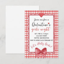 Invitación personalizada para noche de chicas de G