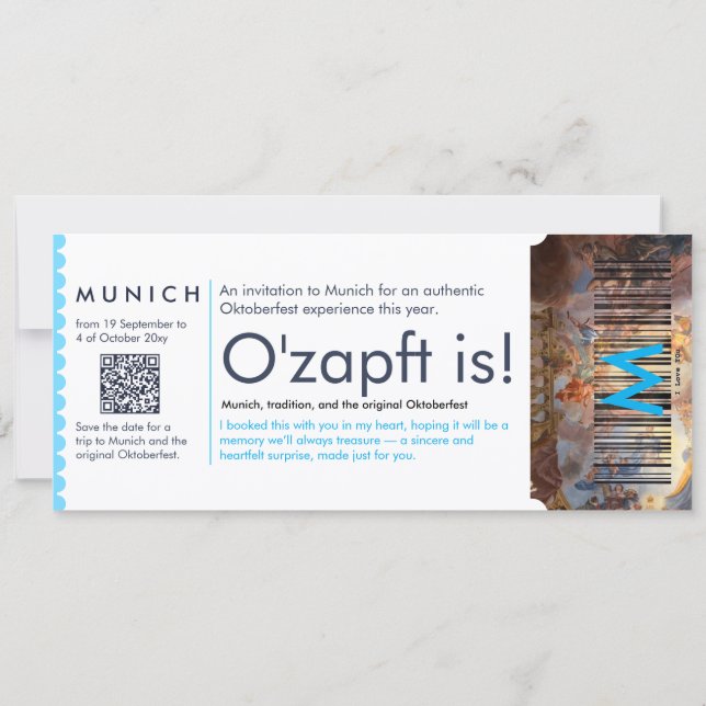 Invitación personalizada para Oktoberfest Múnich (Reverso)