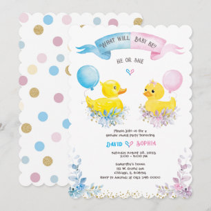 Invitación personalizada para revelar el género