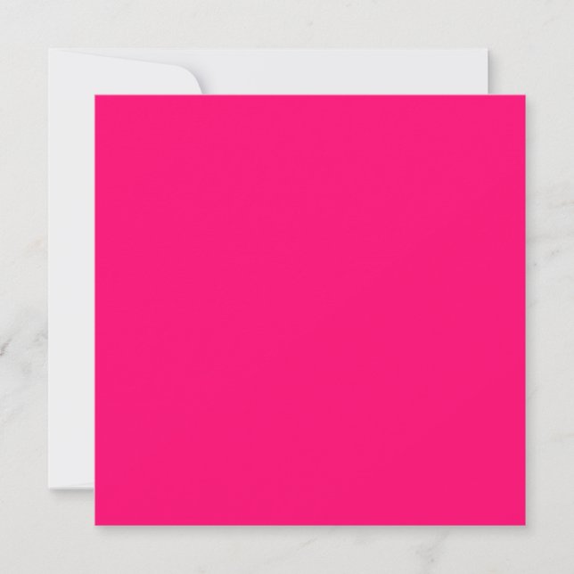 Invitación personalizada rosa neón - audaz y elega (Anverso)