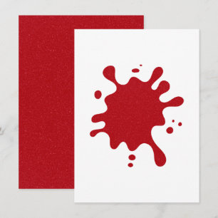 Invitación Personalizada Tomato Red Splash – Blanc