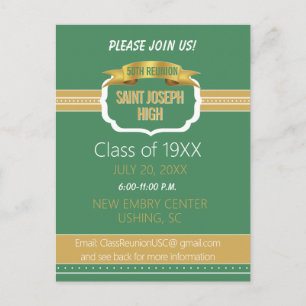 Invitación personalizada verde para la reunión de