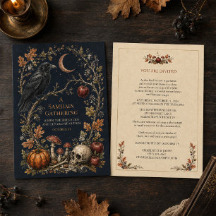 Invitación personalizada victoriana de Samhain con