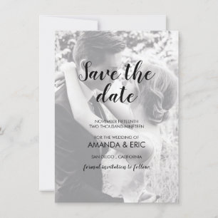 Invitación Personalizado 2 Boda fotográfica Guardar la tarjet