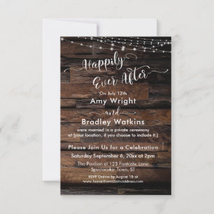 Invitación Personalizado 2 - Las Luces Rústicas De Madera Afo