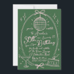 Invitación Personalizado 30.ª mano disco de cumpleaños<br><div class="desc">Celebre su día especial con esta vibrante invitación de cumpleaños número 30 del personalizado, que incluye un diseño de bola disco dibujado a mano. Perfecto para una noche de bebidas y aperitivos, esta invitación marca la pauta para un fiesta inolvidable. Personalice los detalles de su evento para crear una invitación...</div>