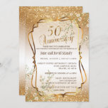 Invitación Personalizado - 50° Aniversario del Boda Purpurina<br><div class="desc">Orden de personalizados - 50° Purpurina de ORO - Invitaciones a fiestas de aniversario para Bodas listos para su personalización. Elija entre varios tipos de papel y/o forma diferentes para satisfacer sus necesidades. ⭐ Este producto es 100% Personalizable. Gráficos y/o texto se pueden agregar, borrar, mover, cambiar de tamaño, girar,...</div>