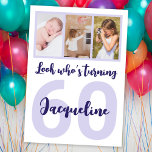 Invitación Personalizado 60.º Collage de fotos de escritura p<br><div class="desc">Pon una sonrisa en la cara con este personalizado de 60 años, el collage de fotos de escritura moderno Invitación. Puedes añadir fotos lindas de la infancia o lo que quieras. - Simplemente haga clic para personalizar este diseño 🔥 Mis promesas - Este diseño es único y está diseñado pensando...</div>