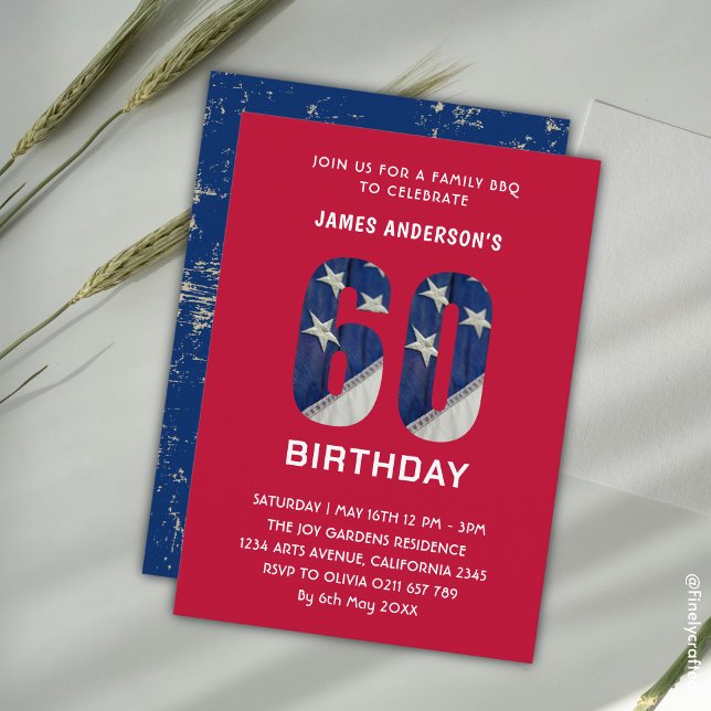 Invitación Personalizado 60.º Fiesta de barbacoa de la famili (Subido por el creador)