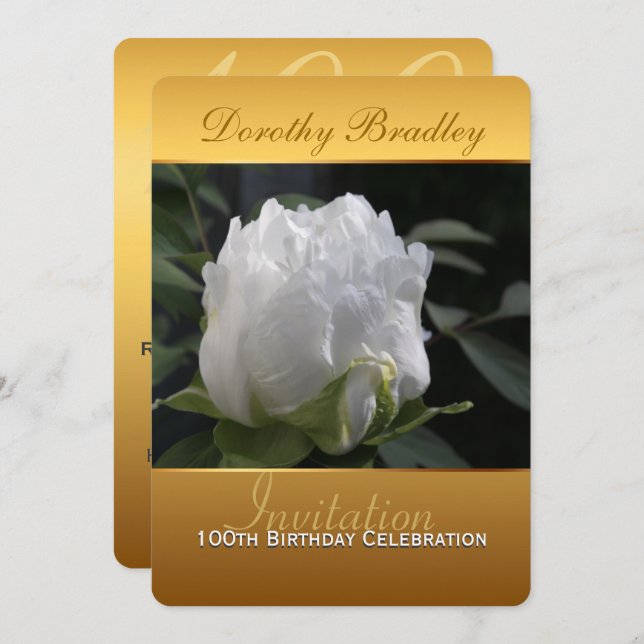 Invitación Personalizado a la celebración del cump (Anverso / Reverso)