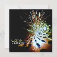 Personalizado abstracto de celebración de fuegos a