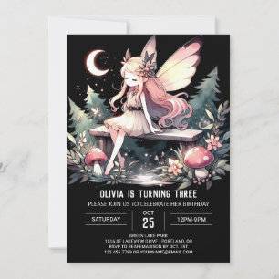 Invitación Personalizado Adorable Fairy Birday