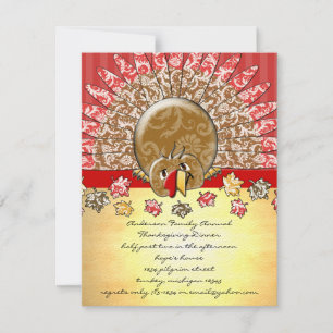 Invitación Personalizado amable Acción de Gracias Turquía