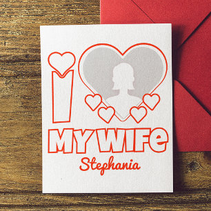 Invitación Personalizado Amo a Mi Esposa – Agregar Nombre y F