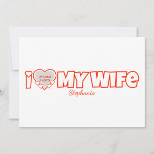 Invitación Personalizado Amo A Mi Esposa - Añadir Nombre y Fo