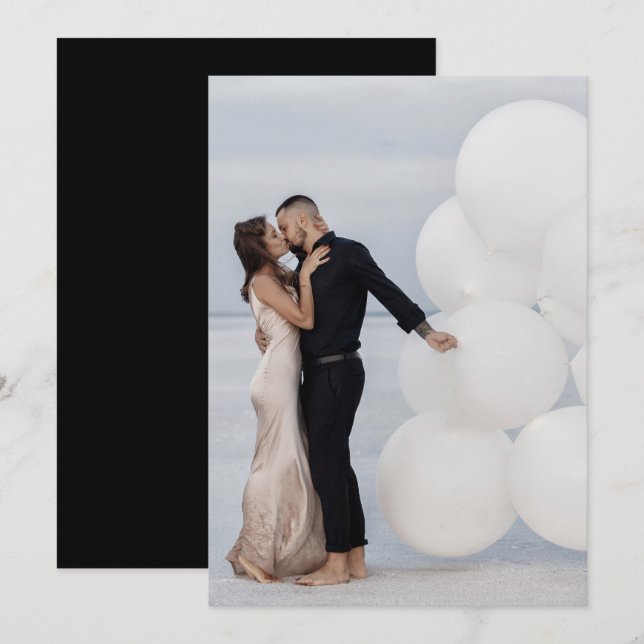 Invitación Personalizado Añadir La Propia Imagen De Fotos Bod (Anverso / Reverso)