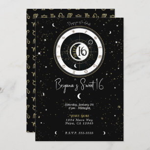 Invitación Personalizado Astrología Sol y Rótulo Luna Dulce 1