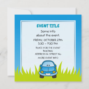 Invitación Personalizado azul
