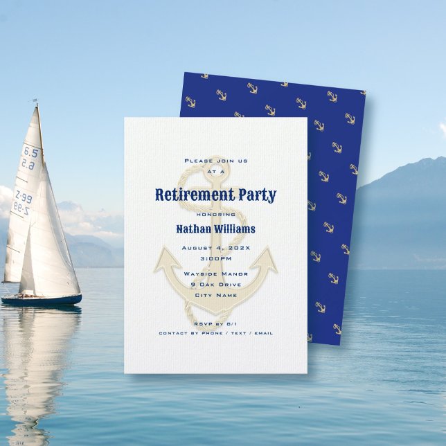 Invitación Personalizado azul de la Marina de los  (Subido por el creador)